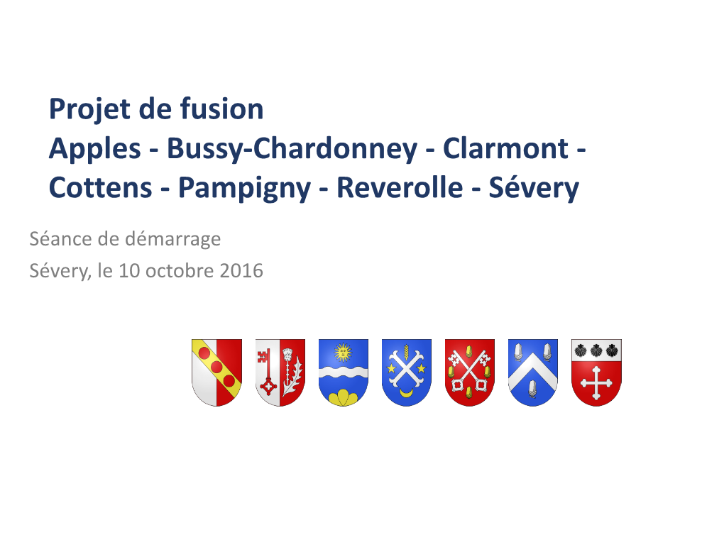 Projet De Fusion Apples - Bussy-Chardonney - Clarmont - Cottens - Pampigny - Reverolle - Sévery