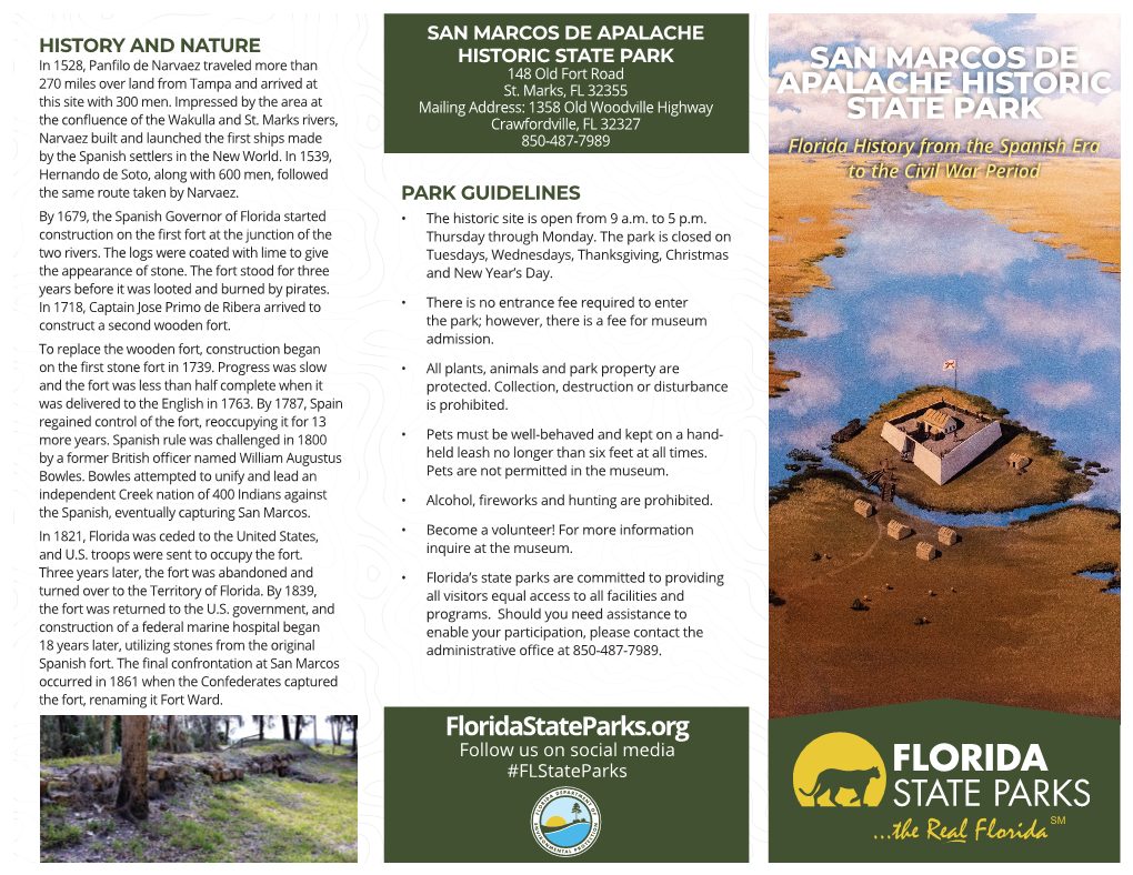 San Marcos De Apalache State Park Brochure