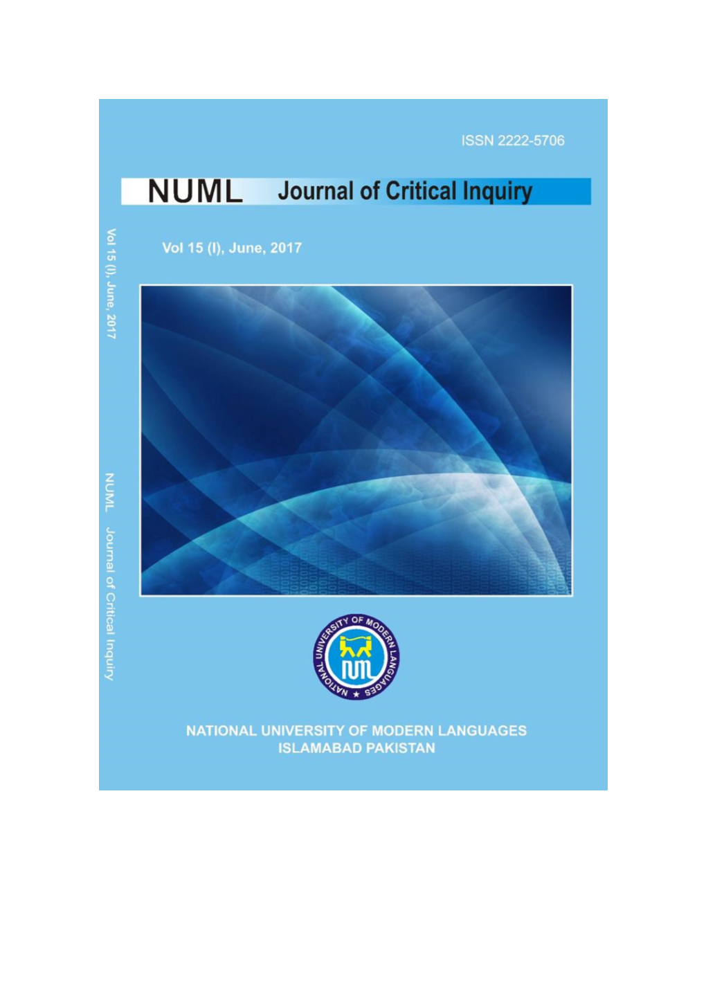 NUML Journal of Critical Inquiry ISSN 2222-5706 Vol 15 (I), June, 2017