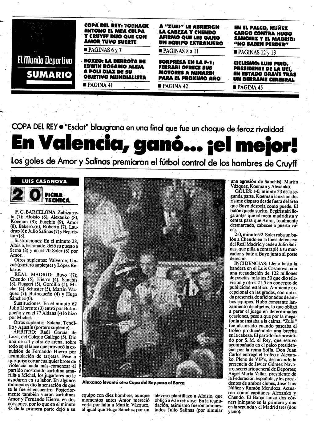 En Valencia, Ganó... ¡El Mejor! Losgolesde Ámór Ysalinas’Premiarón Fútbolel Controlde ‘!Oshombresdecruyff