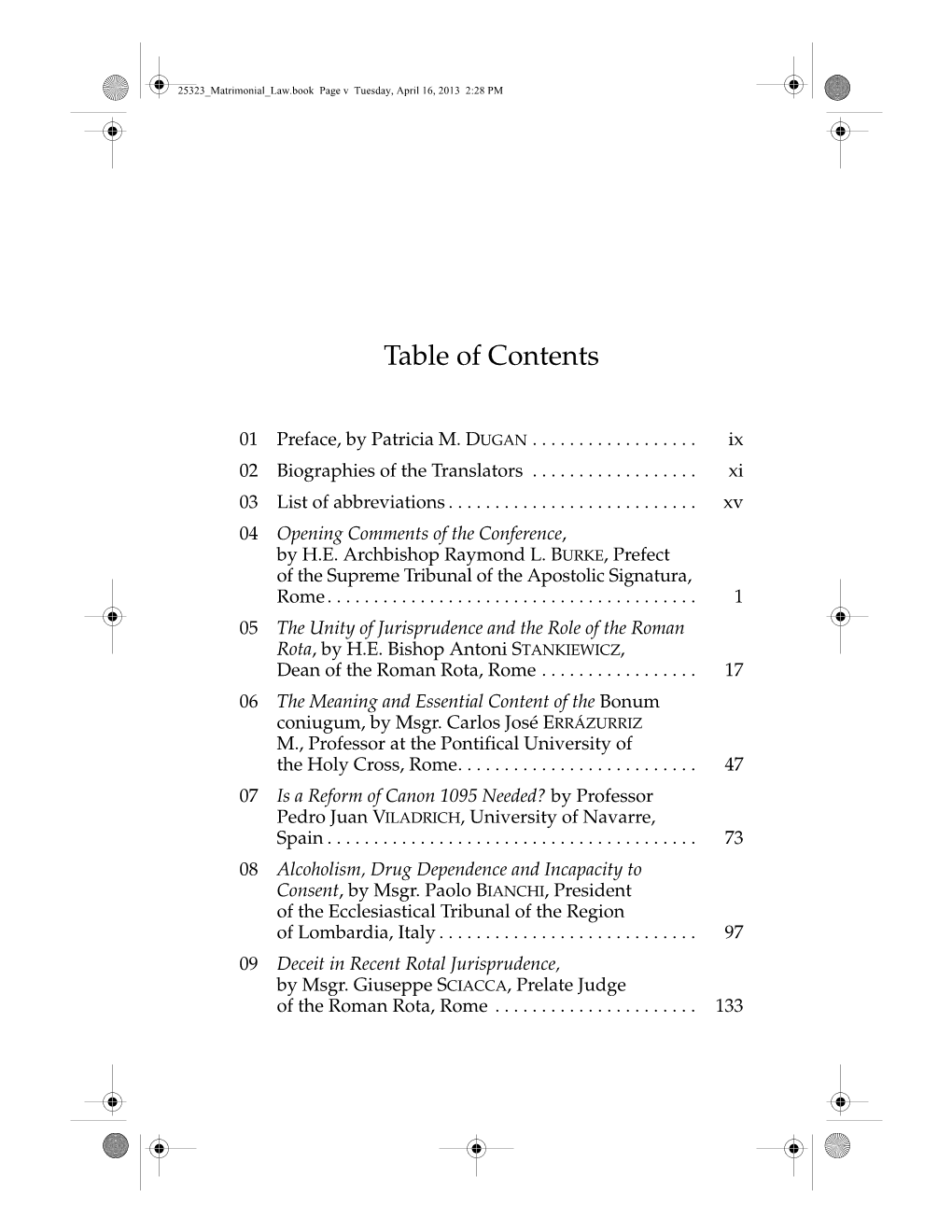 Table of Contents