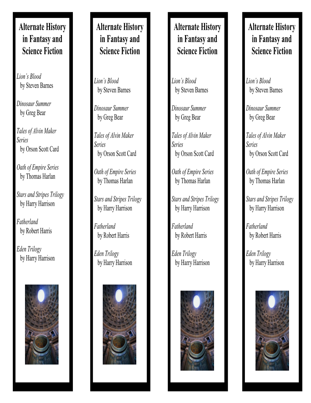 Alternative History in Fantasy & Science Fiction Bookmark.Pub