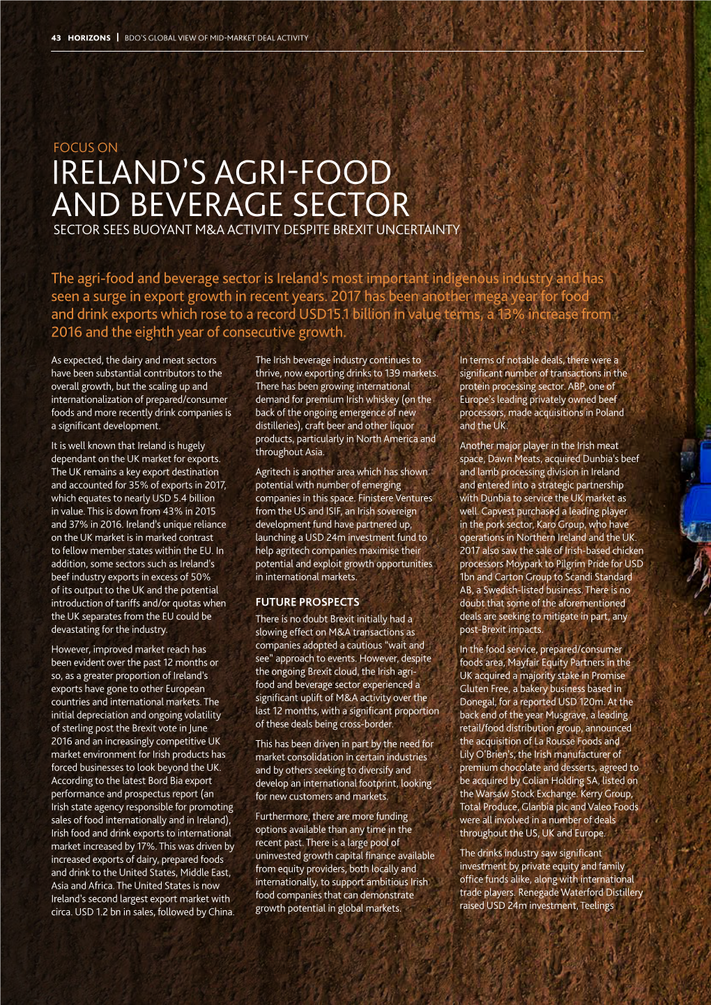 Ireland's Agri-Food and Beverage Sector