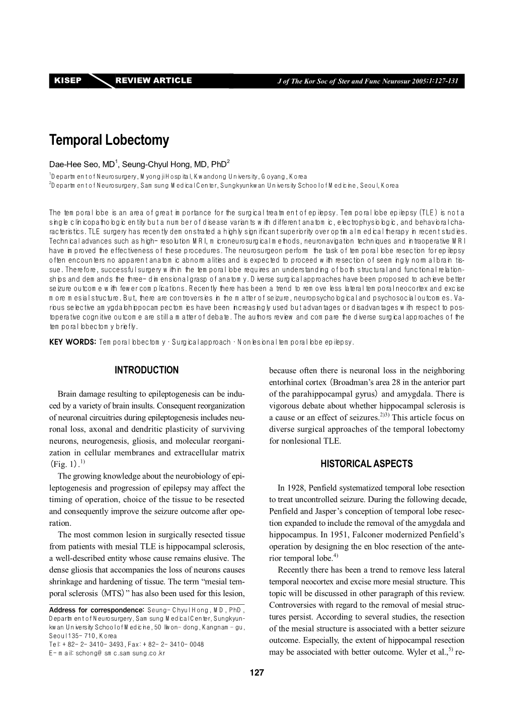 Temporal Lobectomy