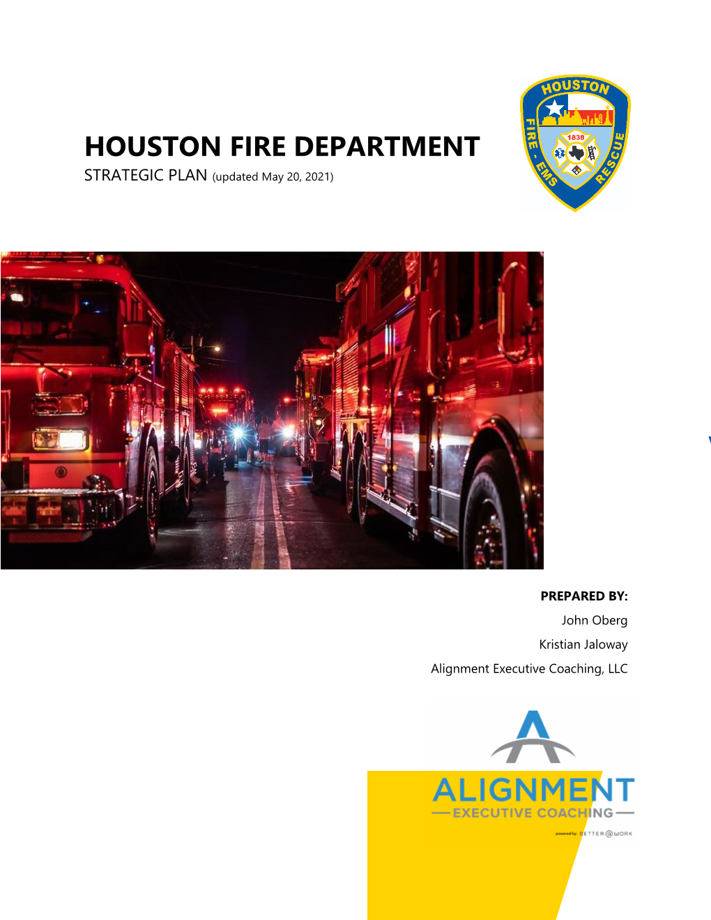 HOUSTON FIRE DEPARTMENT STRATEGIC PLAN (Updated May 20, 2021)