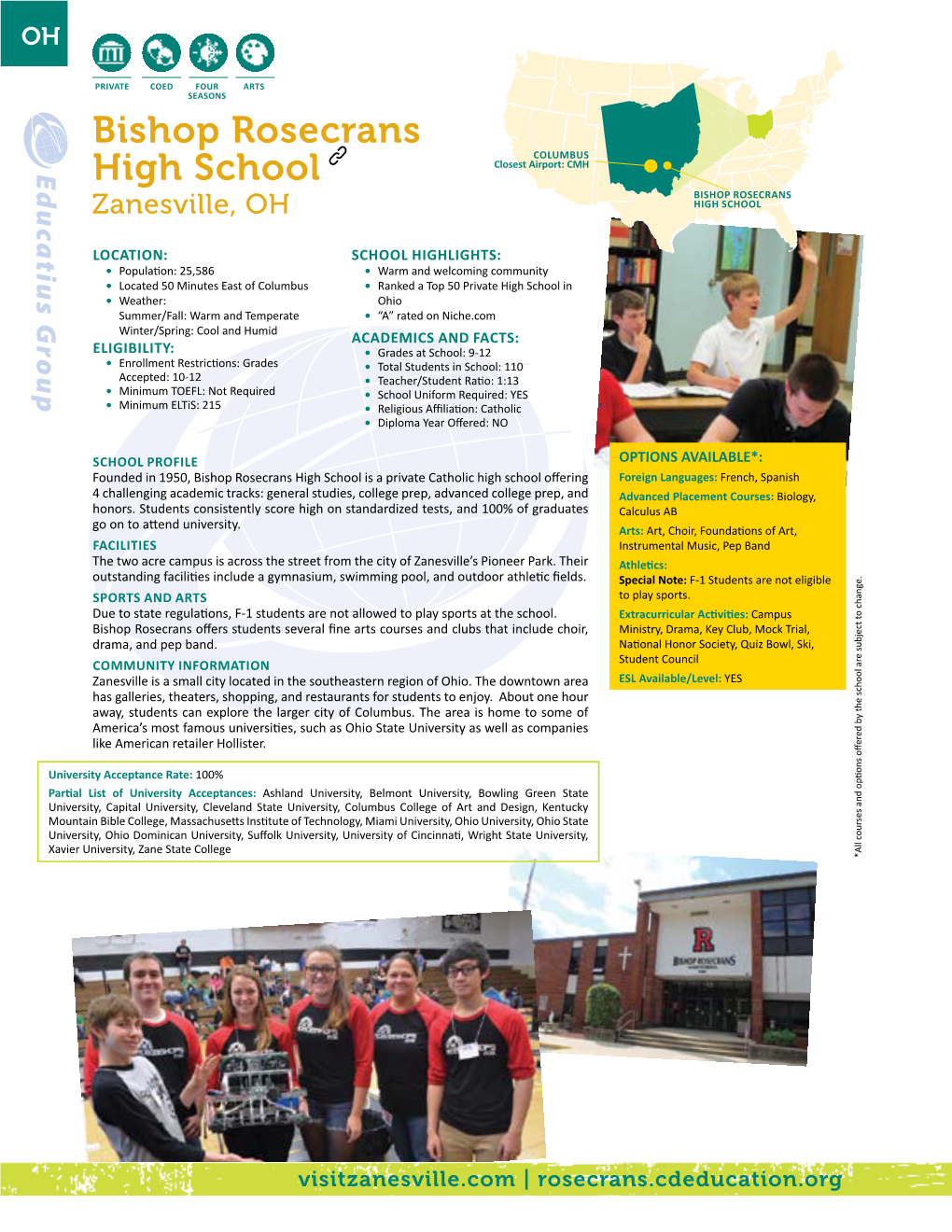 Bishop Rosecrans High School Profile