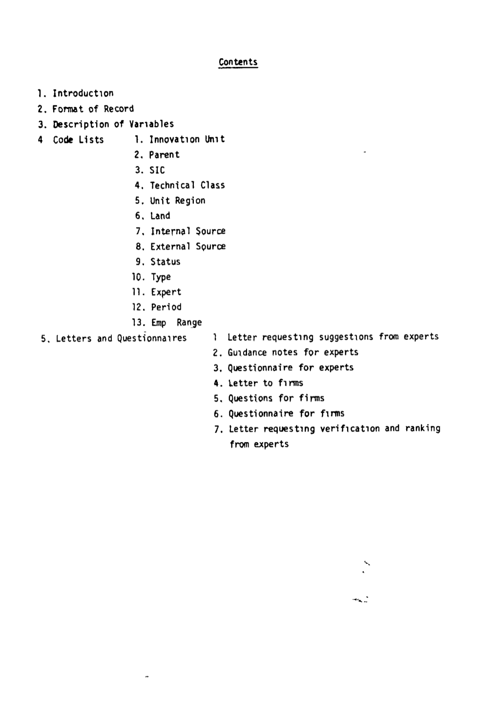 Contents 1. Introduction 2. Fomat of Record 3. Description of Variables