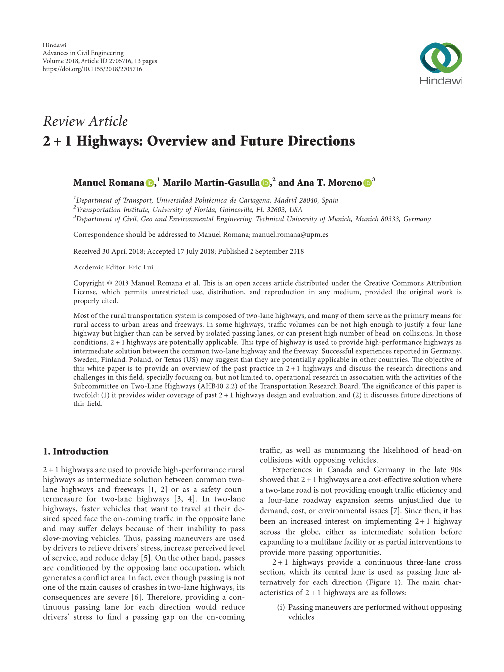 2+ 1 Highways: Overview and Future Directions