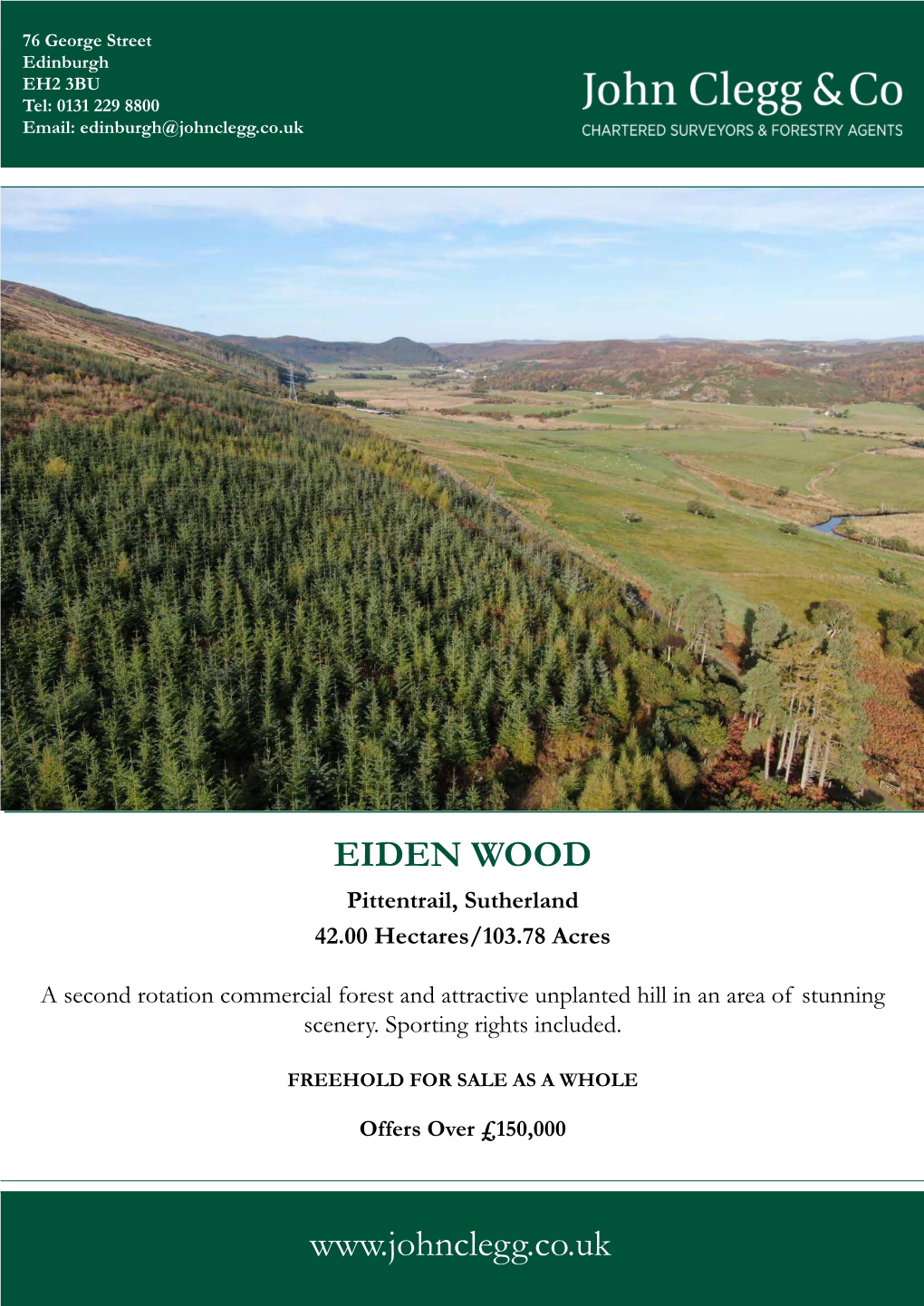 EIDEN WOOD Pittentrail, Sutherland 42.00 Hectares/103.78 Acres