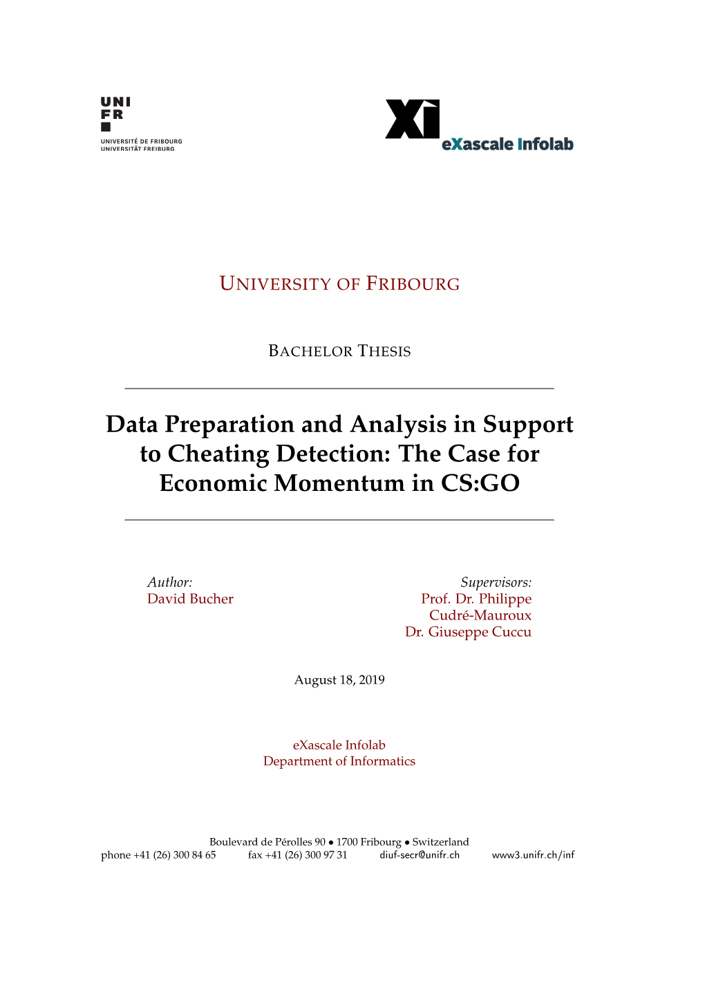 Data Preparation and Analysis in Support to Cheating Detection: the Case for Economic Momentum in CS:GO