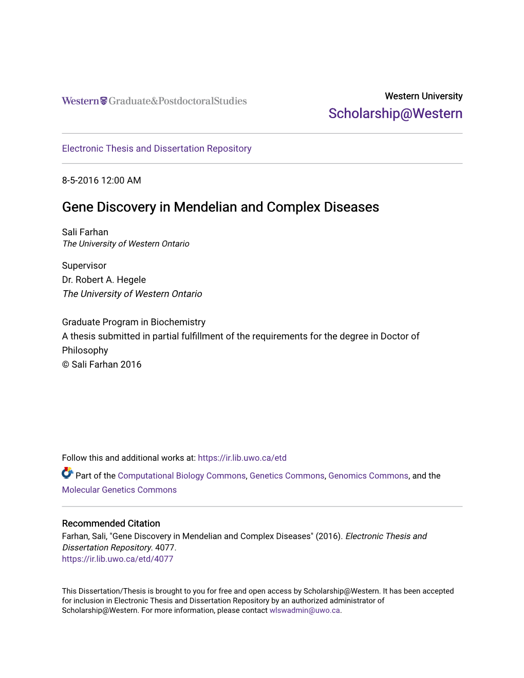 Gene Discovery in Mendelian and Complex Diseases
