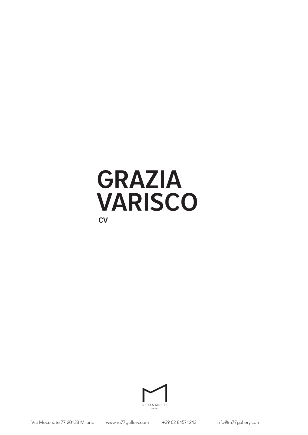Grazia Varisco Cv
