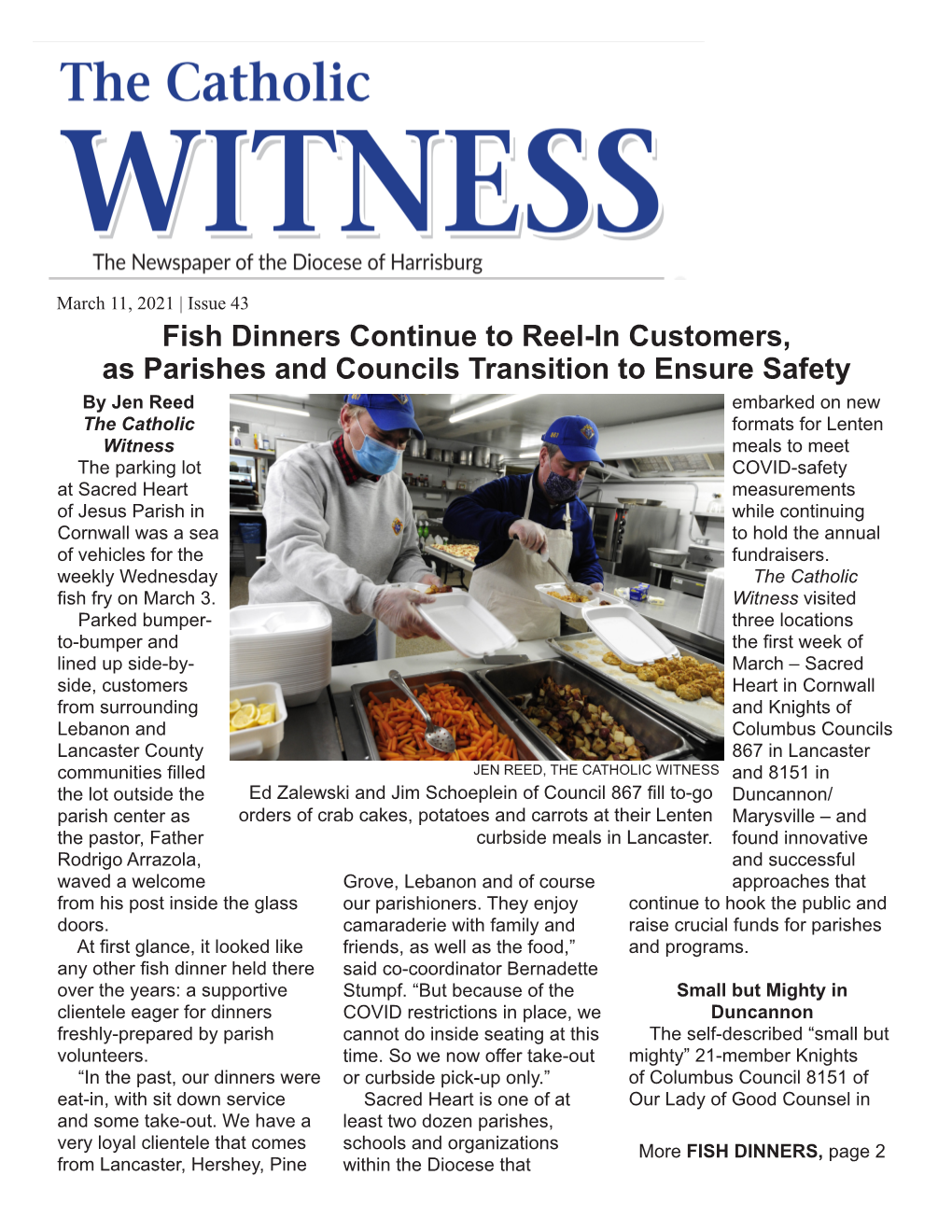 Fish Dinners Continue to Reel-In Customers, As Parishes and Councils Transition to Ensure Safety