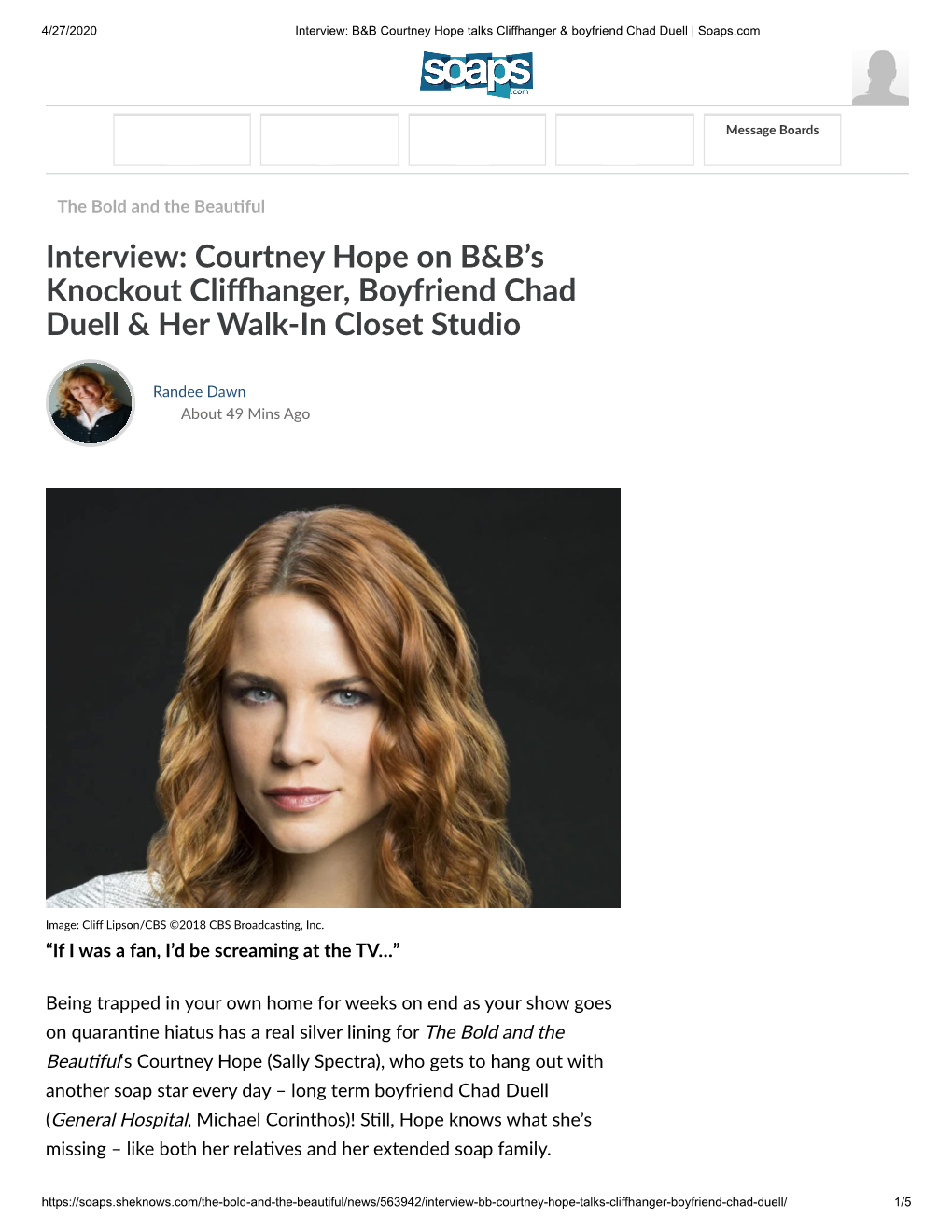Interview: Courtney Hope on B&B's Knockout Cli Anger, Boyfriend Chad