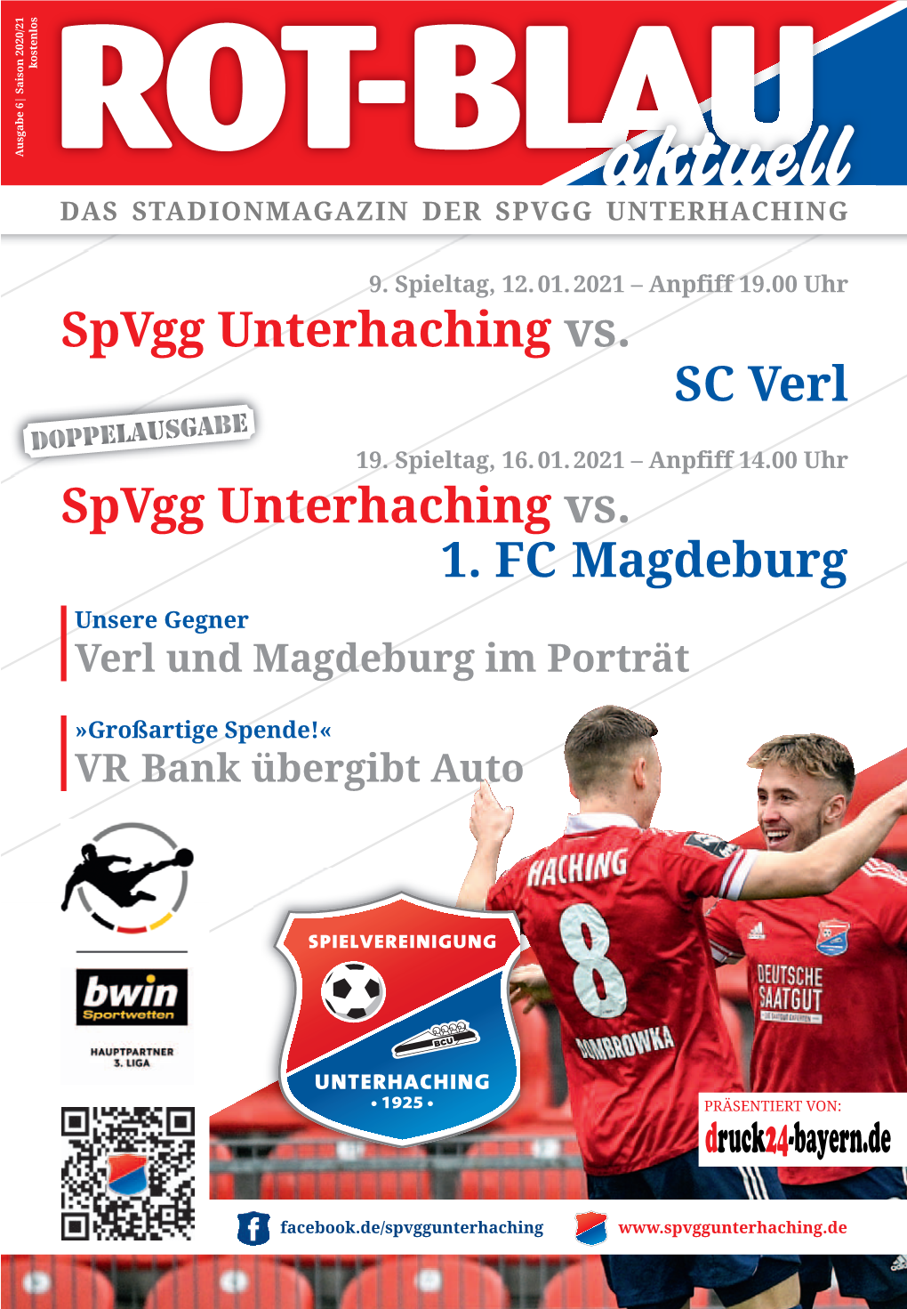 Spvgg Unterhaching Stadionmagazin 2020/2021 Nr. 6.Qxp