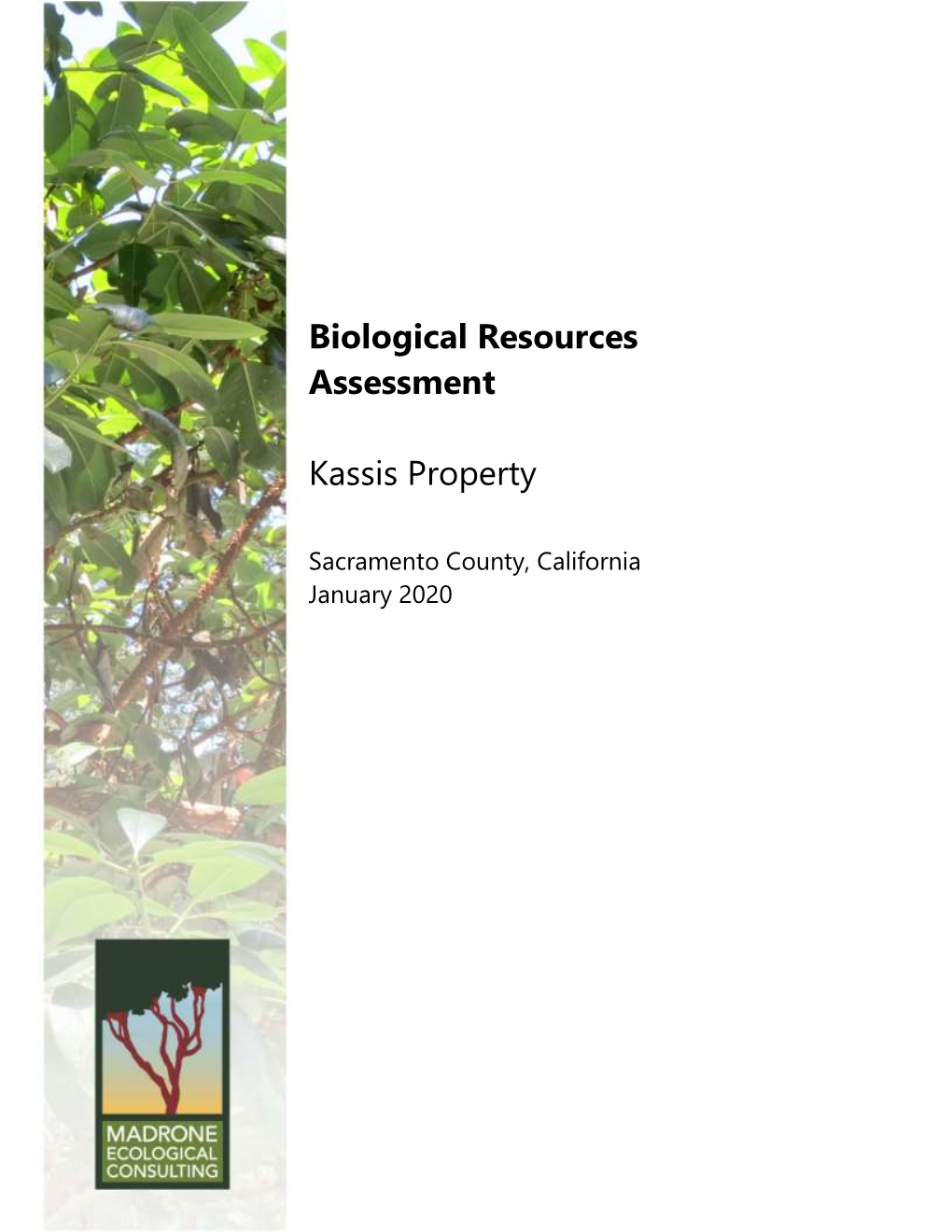 Biological Resources Assessment Kassis Property