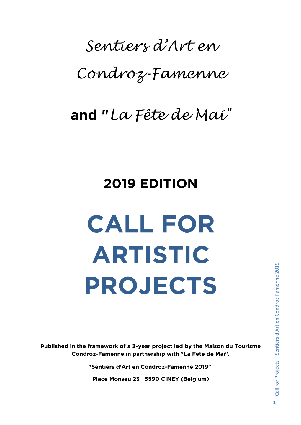 Call for Artistic Projects