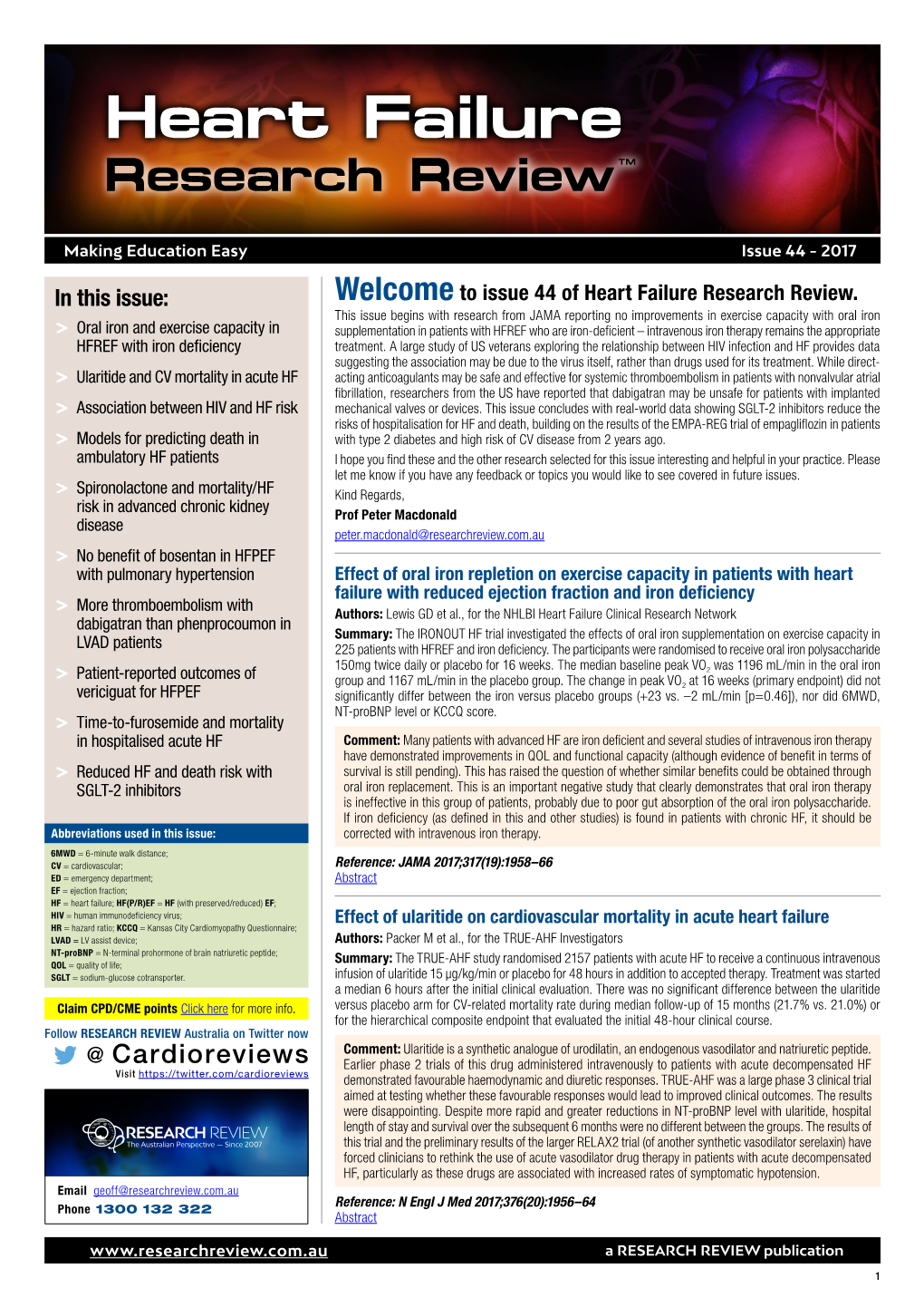 Heart Failure Research Review TM