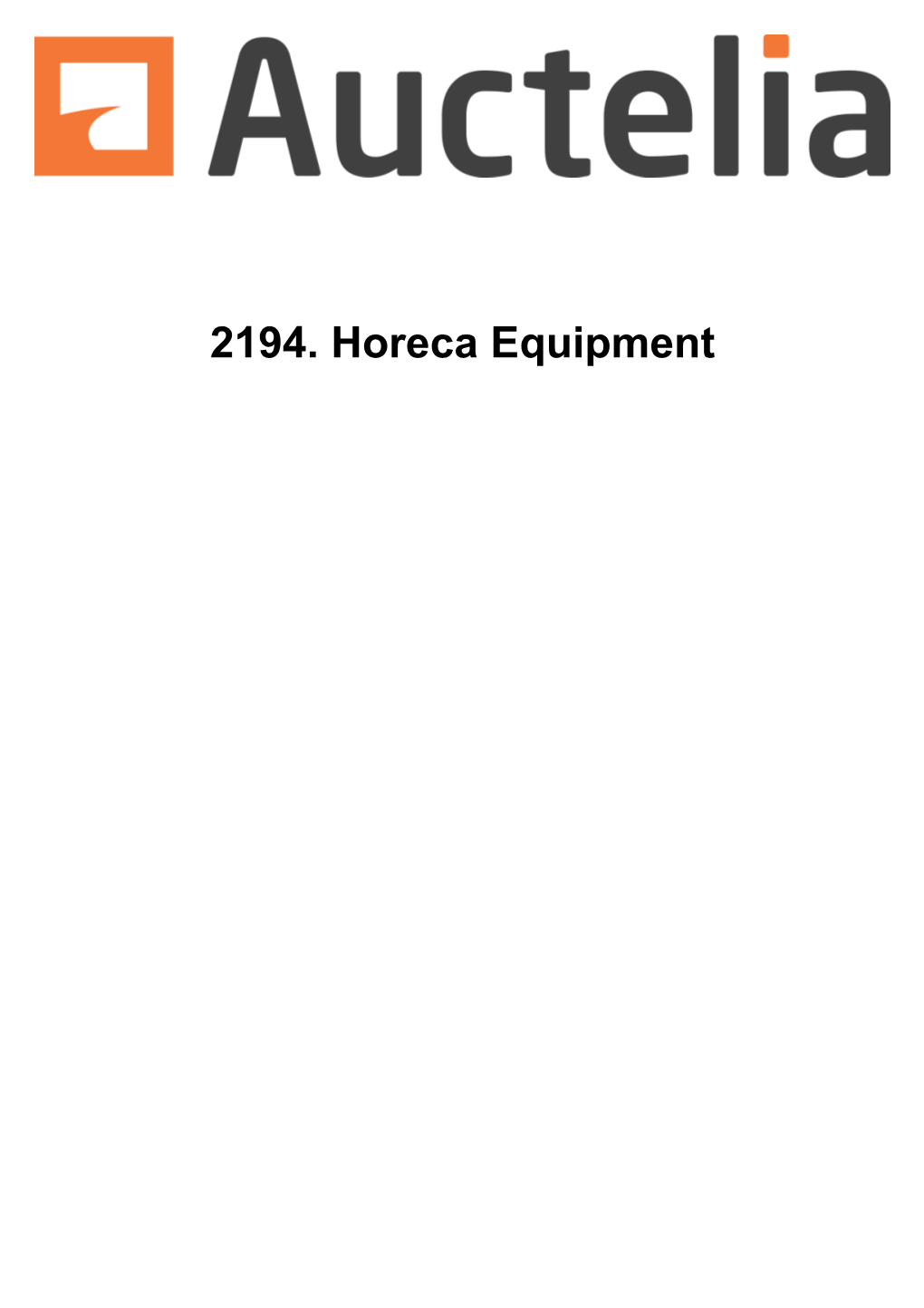 2194. Horeca Equipment