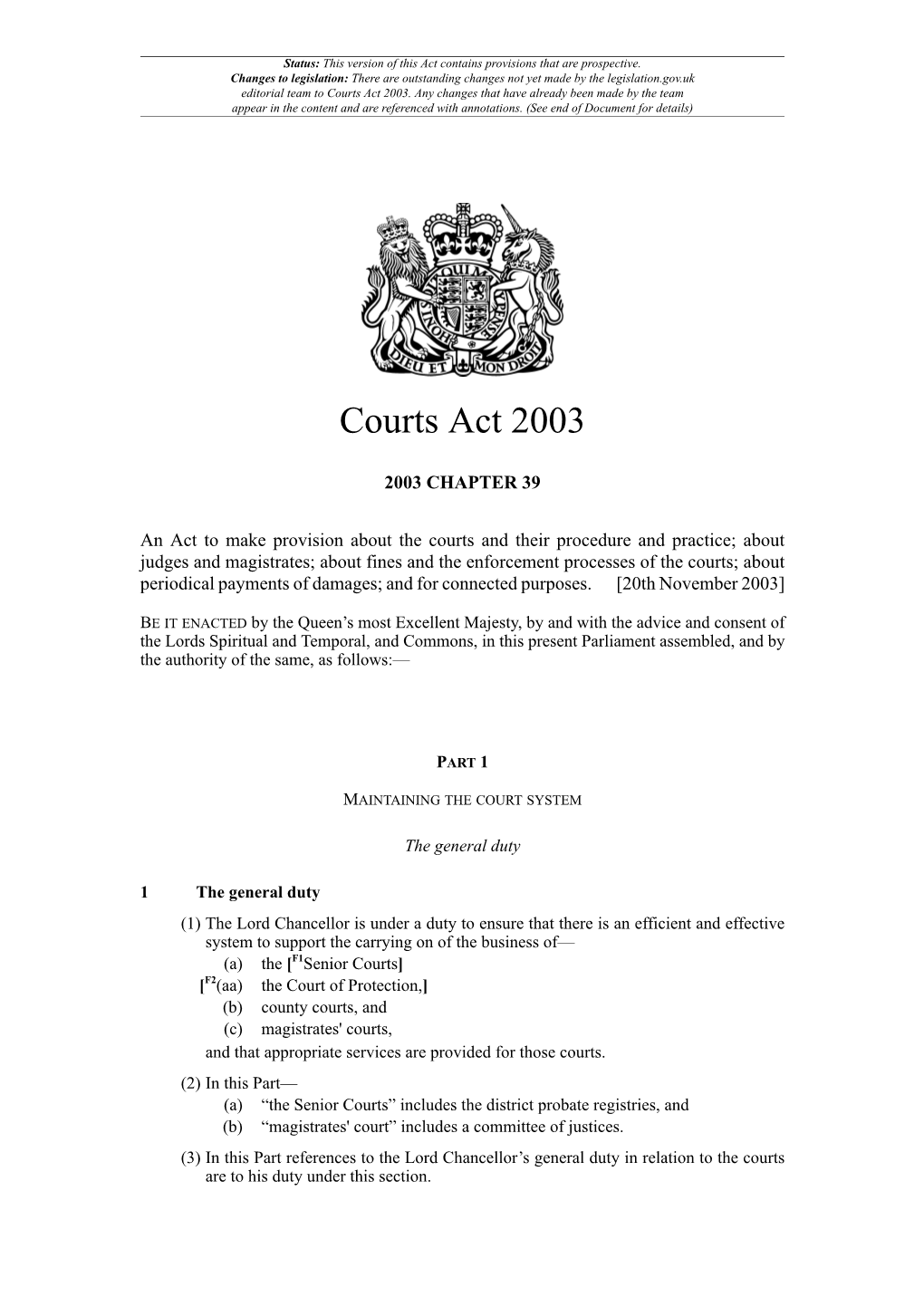 Courts Act 2003