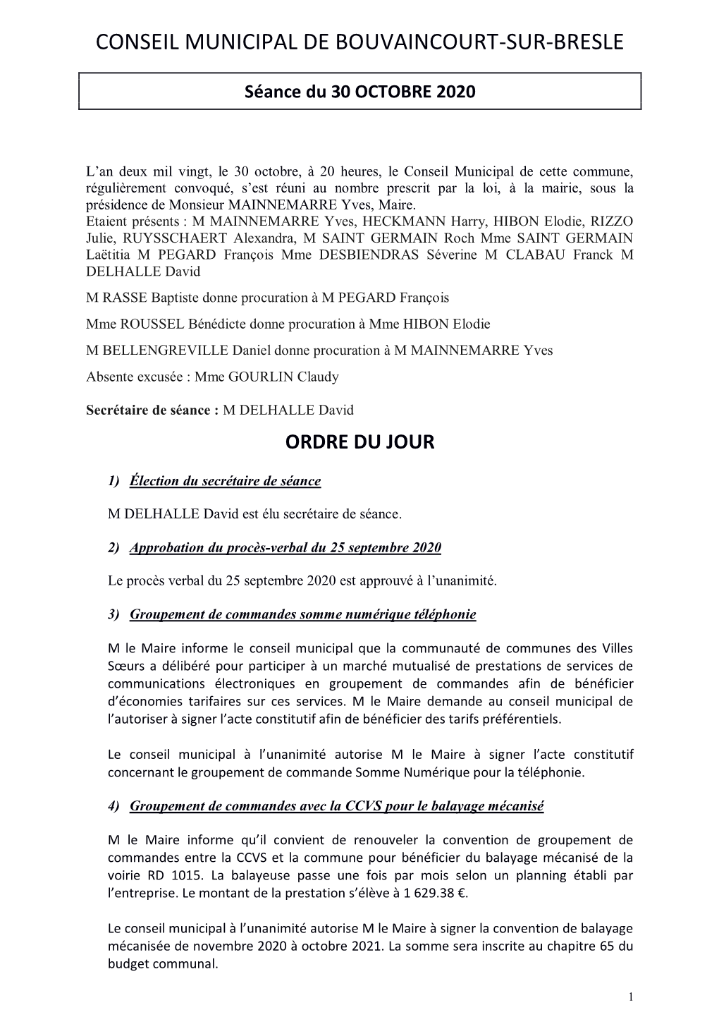 Conseil Municipal De Friaucourt