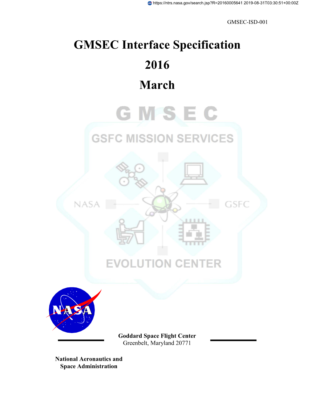 GMSEC Interface Specification Document