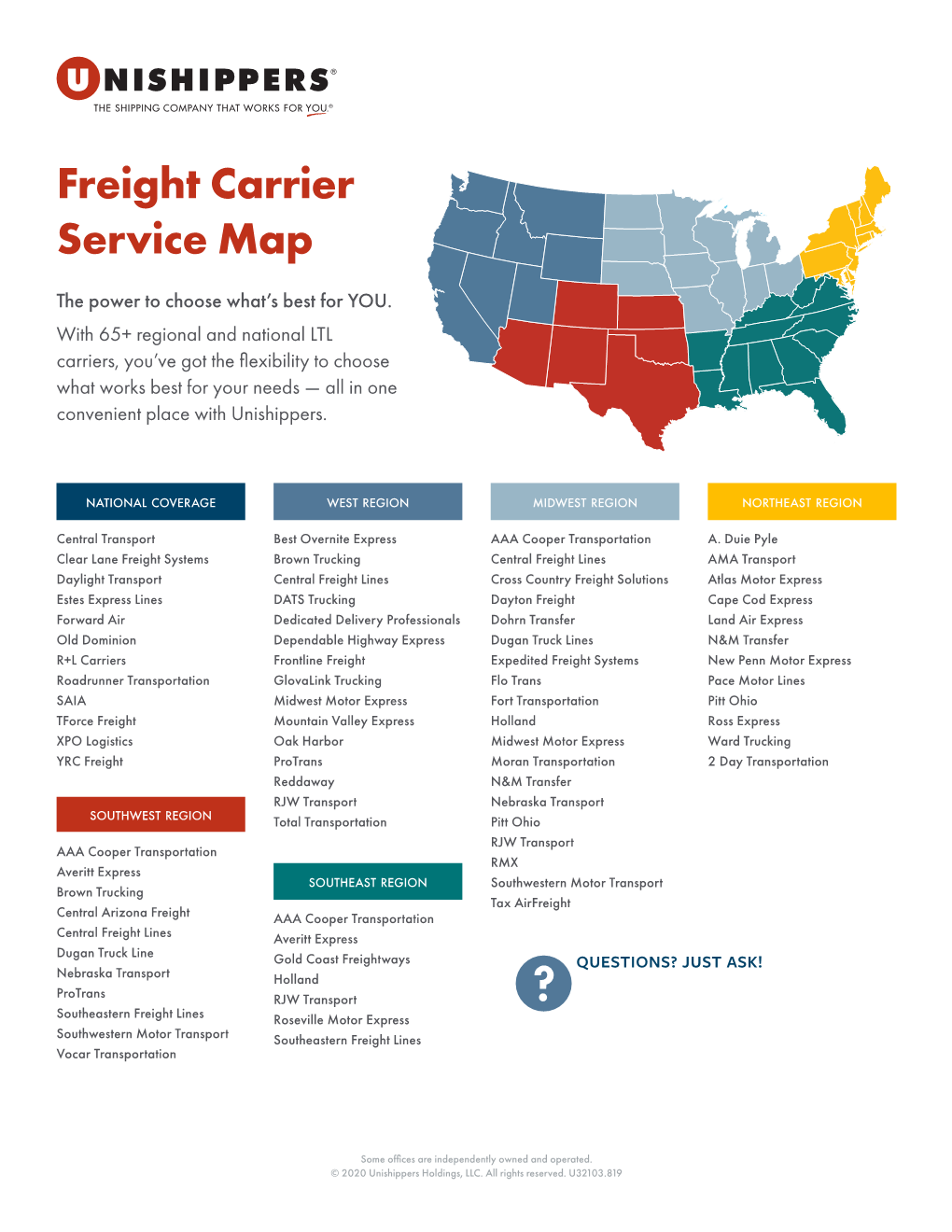 Freight Carrier Service Map