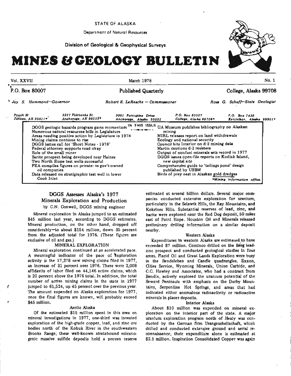 MINES a GEOLOGY BULLET1 N