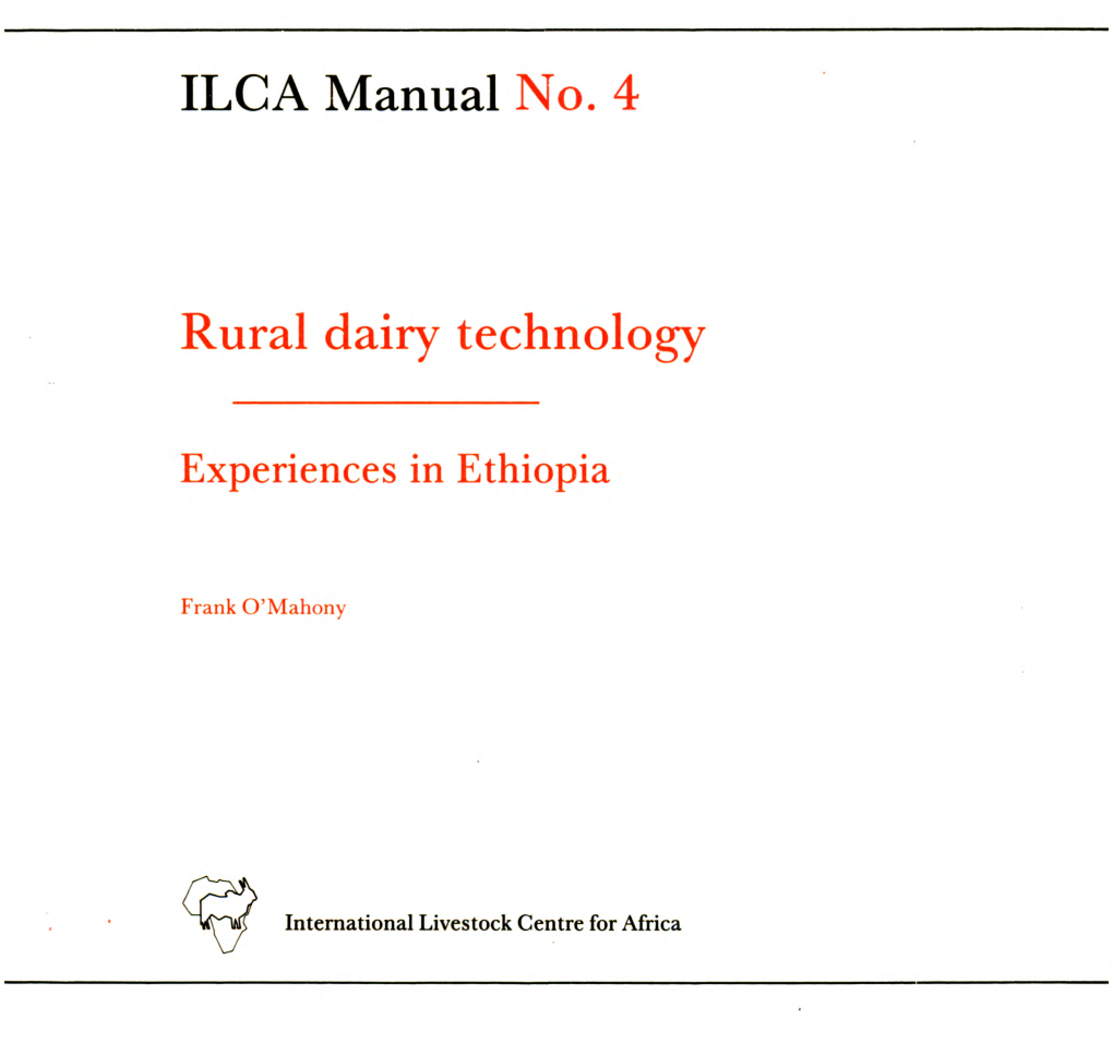 Rural Dairy Technology