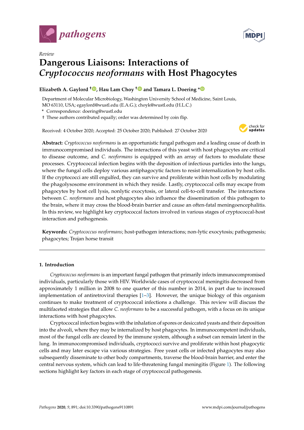 Interactions of Cryptococcus Neoformans with Host Phagocytes