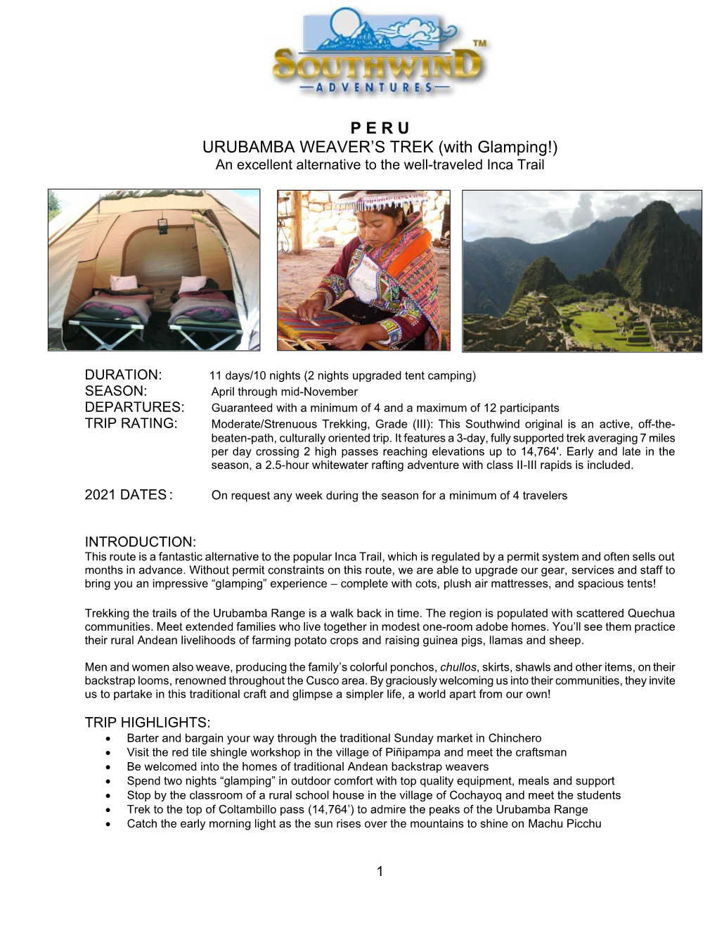 With Glamping!) an Excellent Alternative to the Well-Traveled Inca Trail