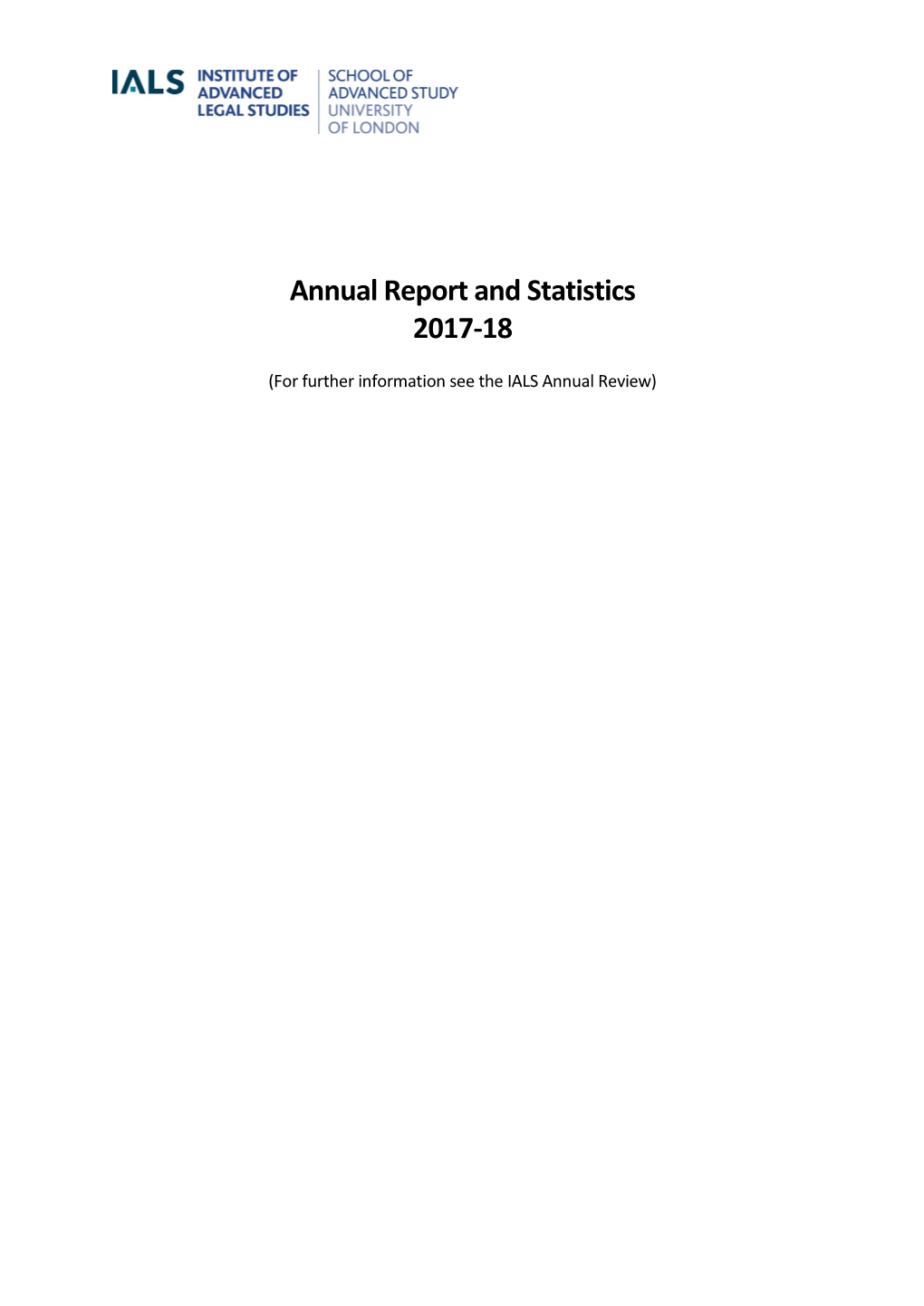 Annual Report and Statistics 2017-18
