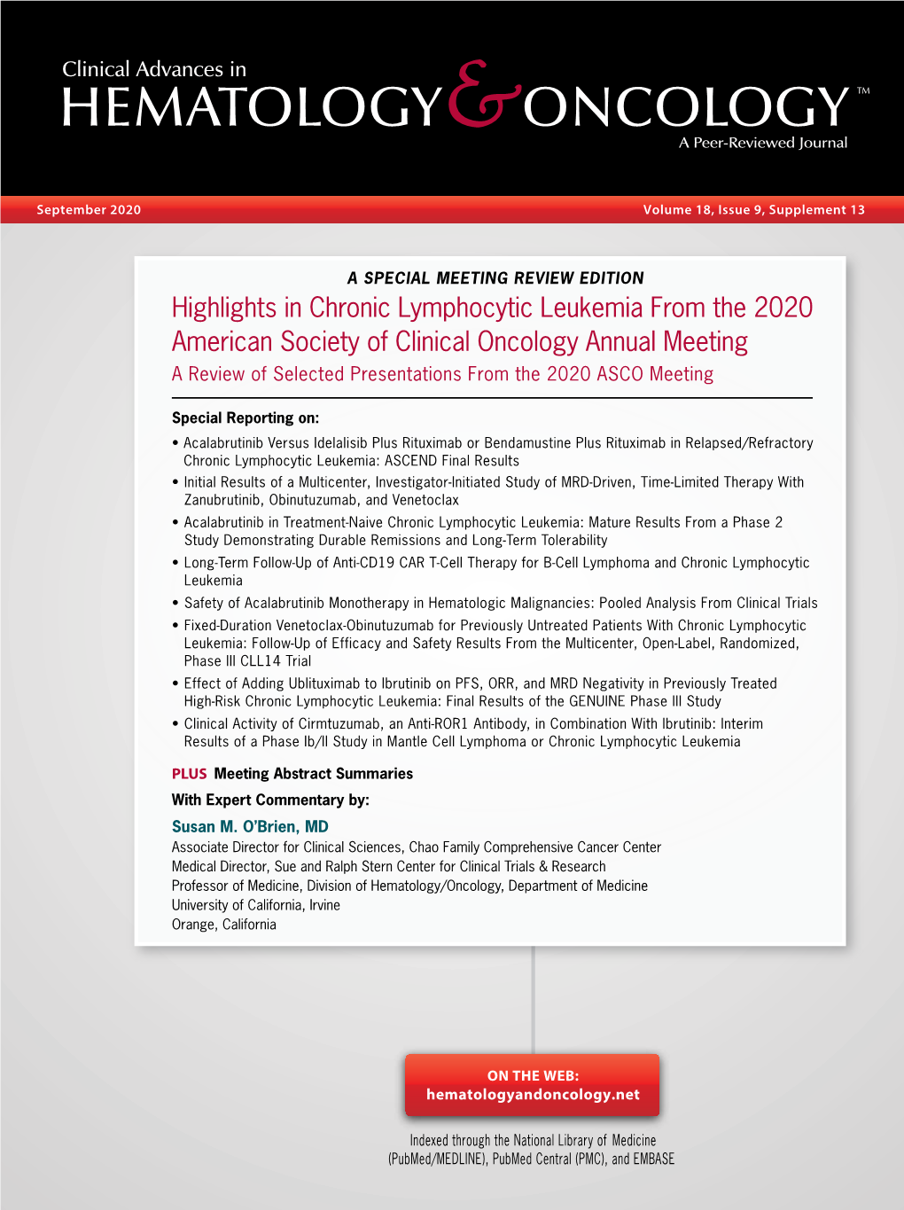 Highlights in Chronic Lymphocytic Leukemia from the 2020 American