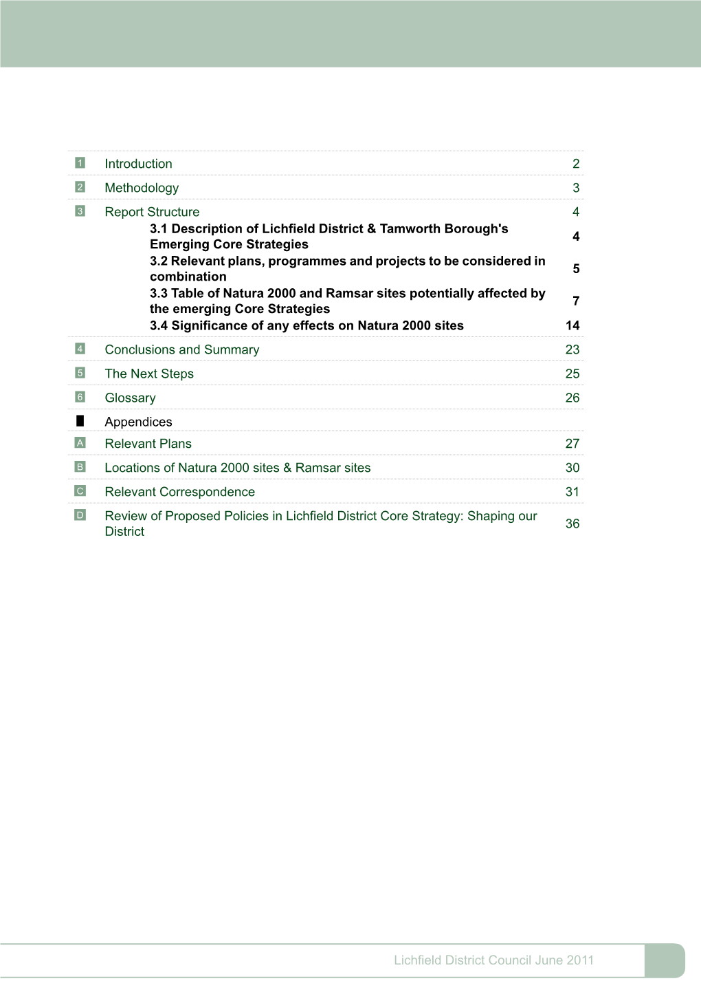 Habitat Regulations Assessment for Lichfield District & Tamworth