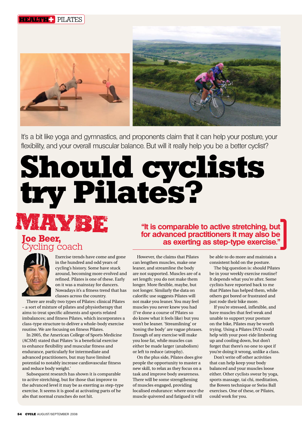 Should Cyclists Try Pilates?