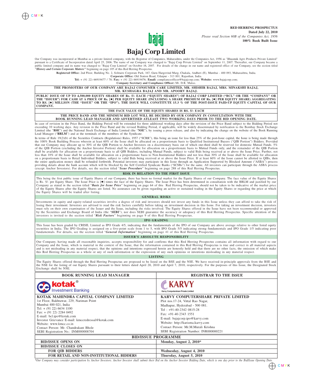 Bajaj Corp Limited