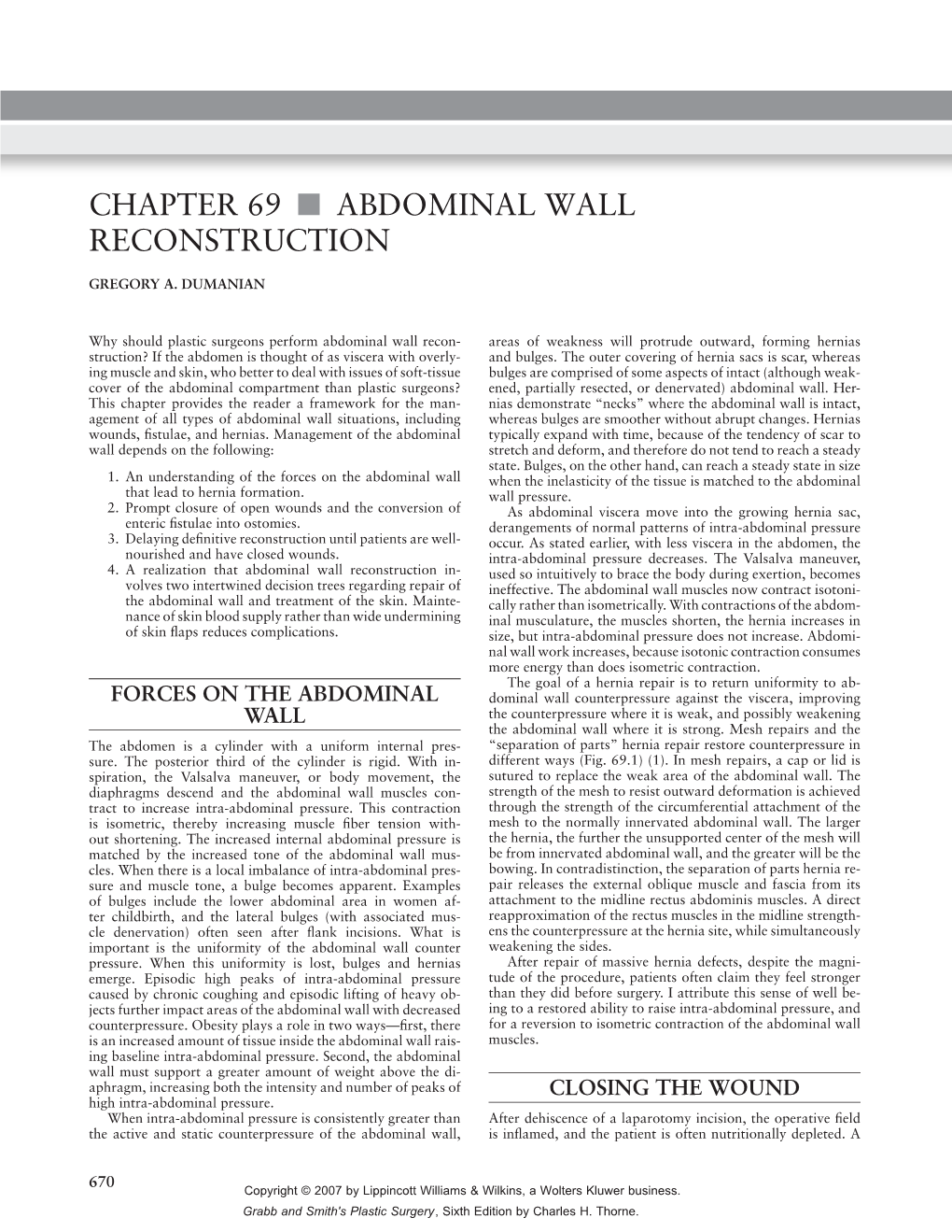 Abdominal Wall Reconstruction