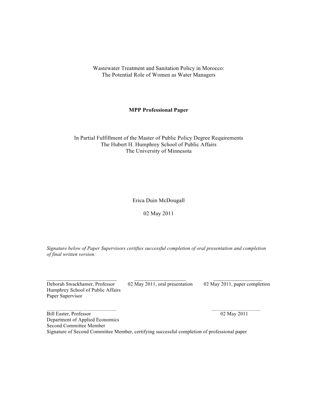 Final MPP Professional Paper May 2011