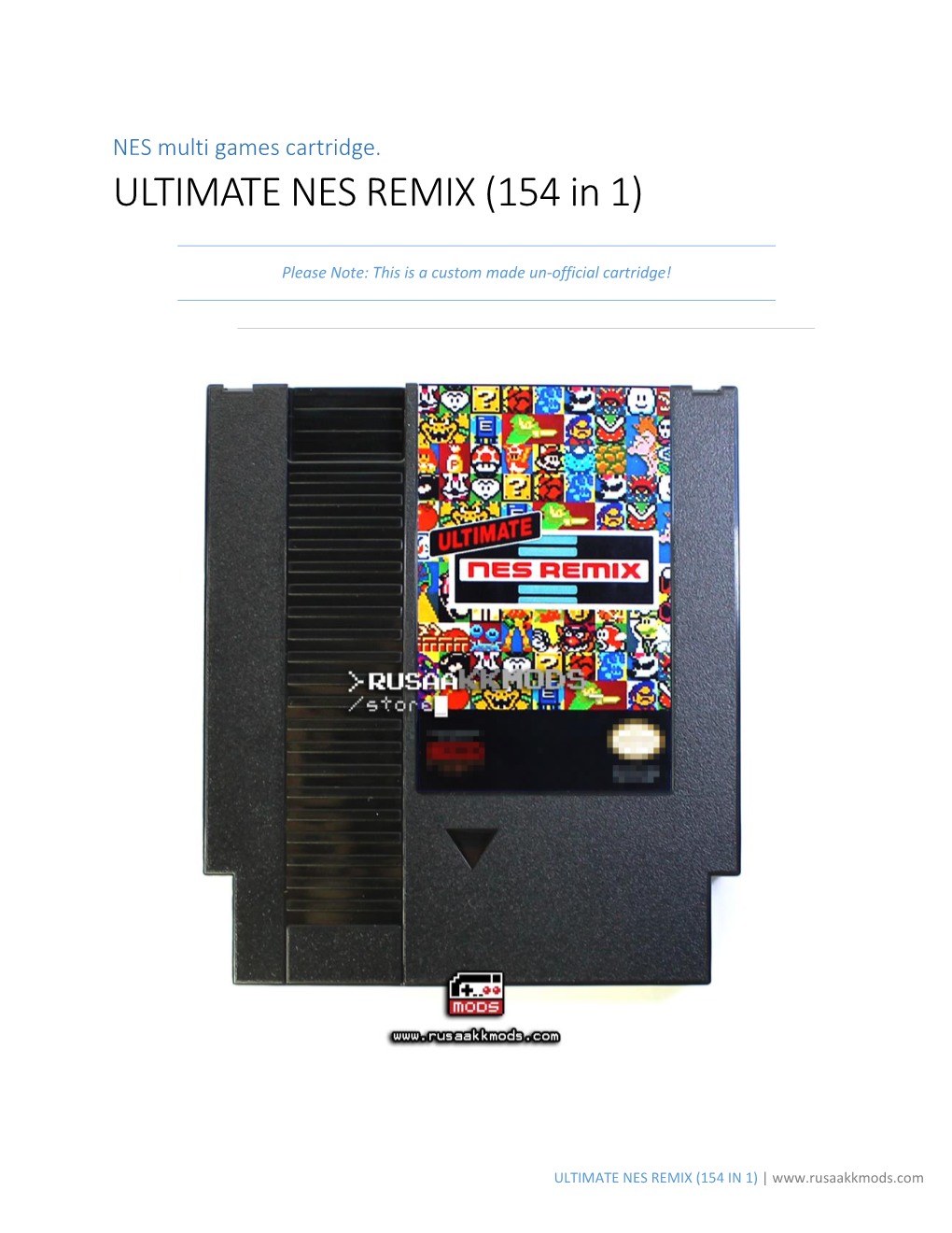 ULTIMATE NES REMIX (154 in 1)