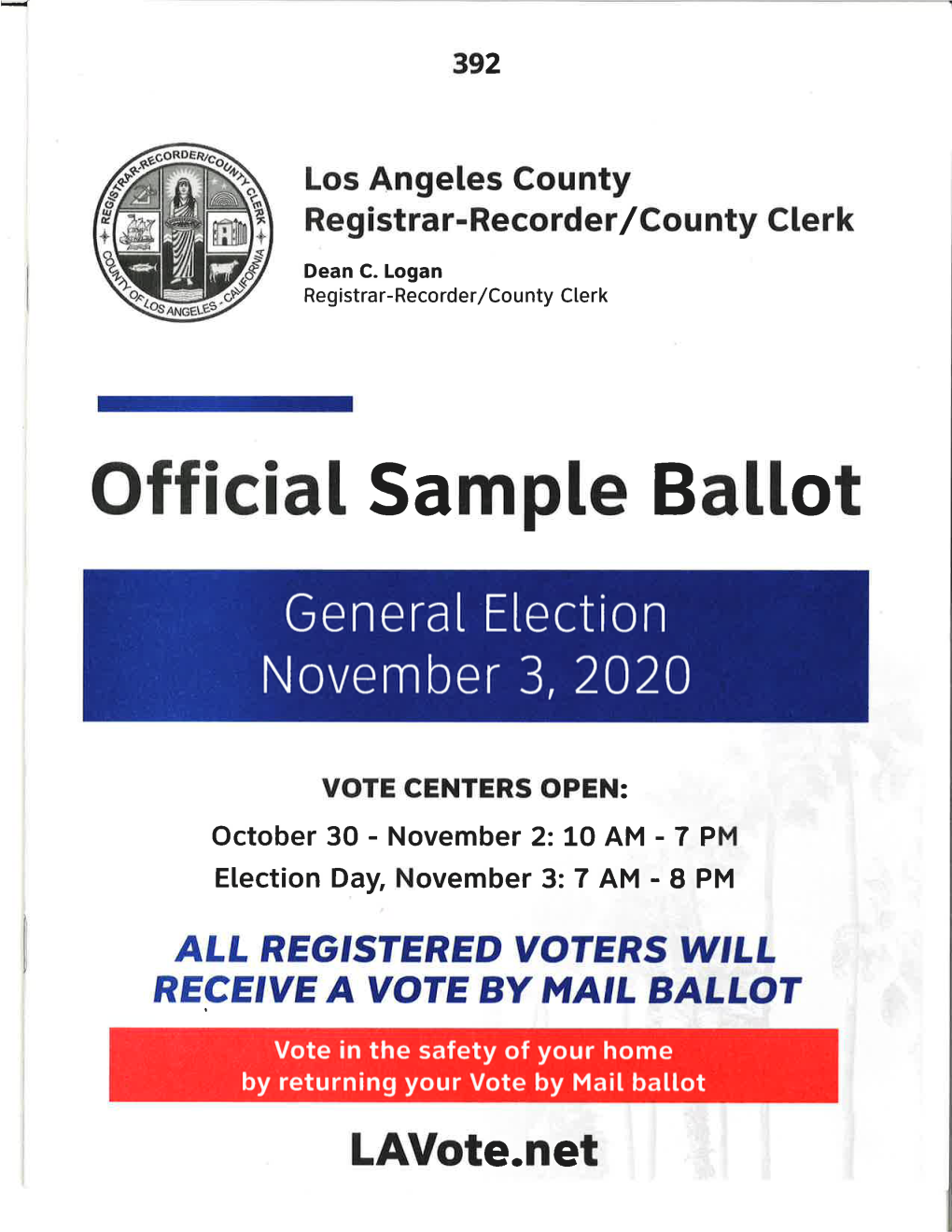 November 3, 2020 Special Municipal Election (PDF)
