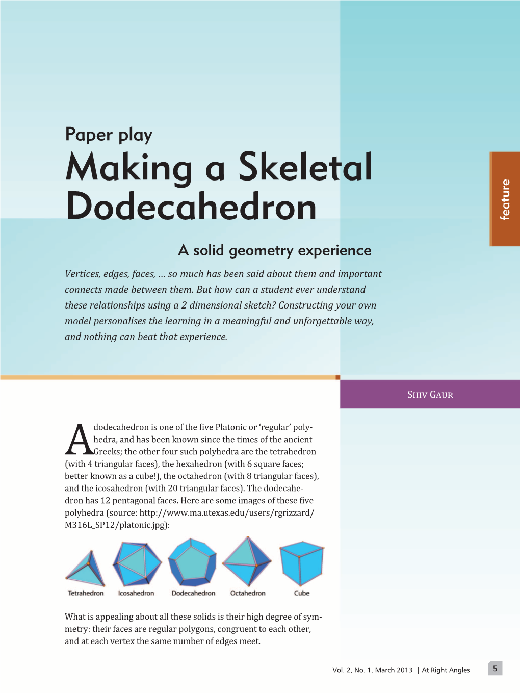 Making a Skeletal Dodecahedron