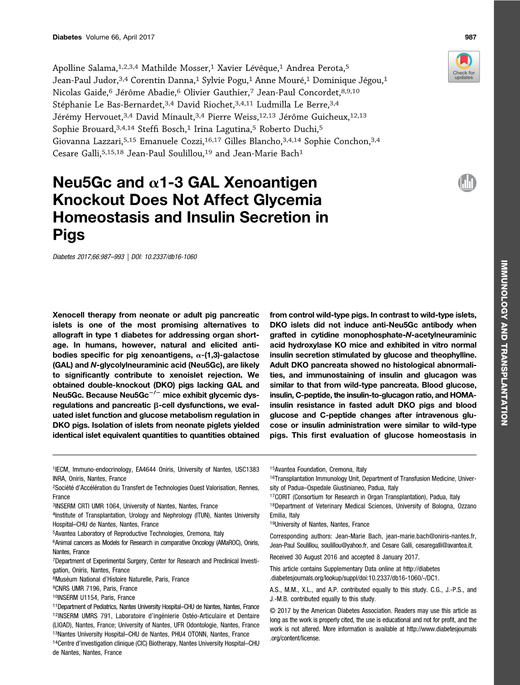 Neu5gc and Α1-3 GAL Xenoantigen Knockout Does Not