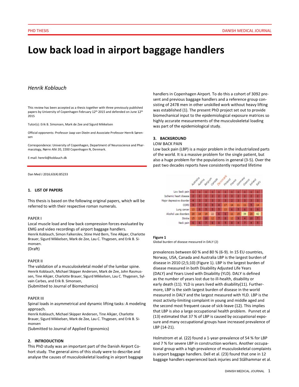 Low Back Load in Airport Baggage Handlers