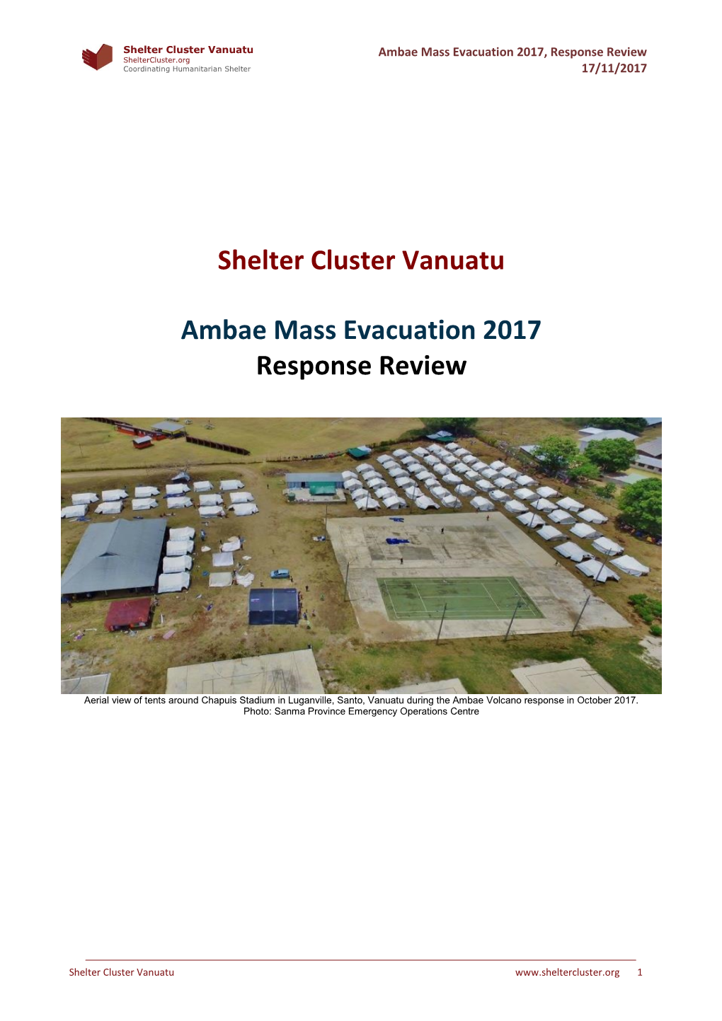 2. Shelter Cluster Word Template (2007 and Later)