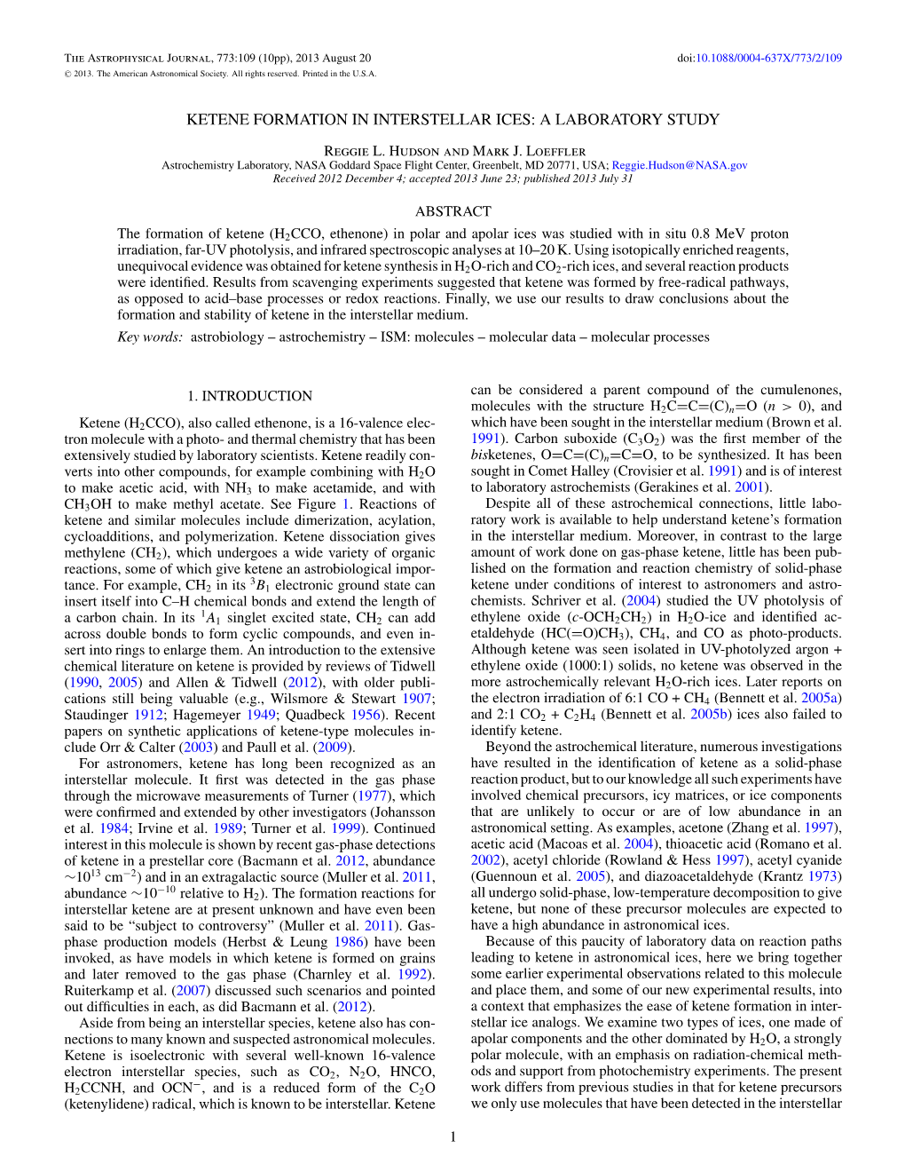 Ketene Formation in Interstellar Ices: a Laboratory Study