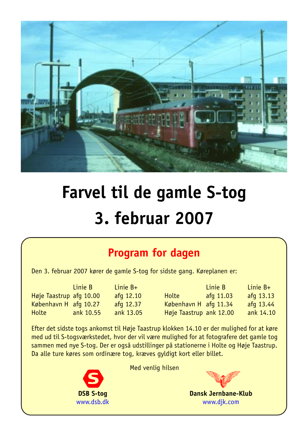 Farvel Til De Gamle S-Tog 3. Februar 2007