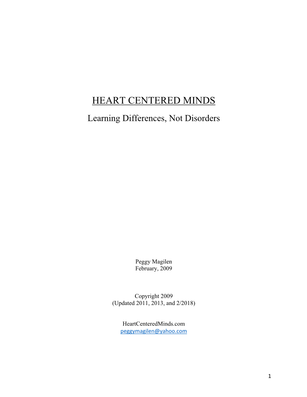 Heart Centered Minds