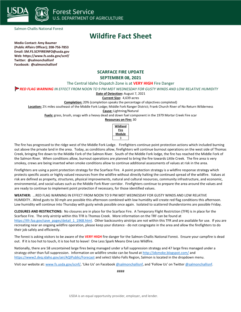 Wildfire Fact Sheet