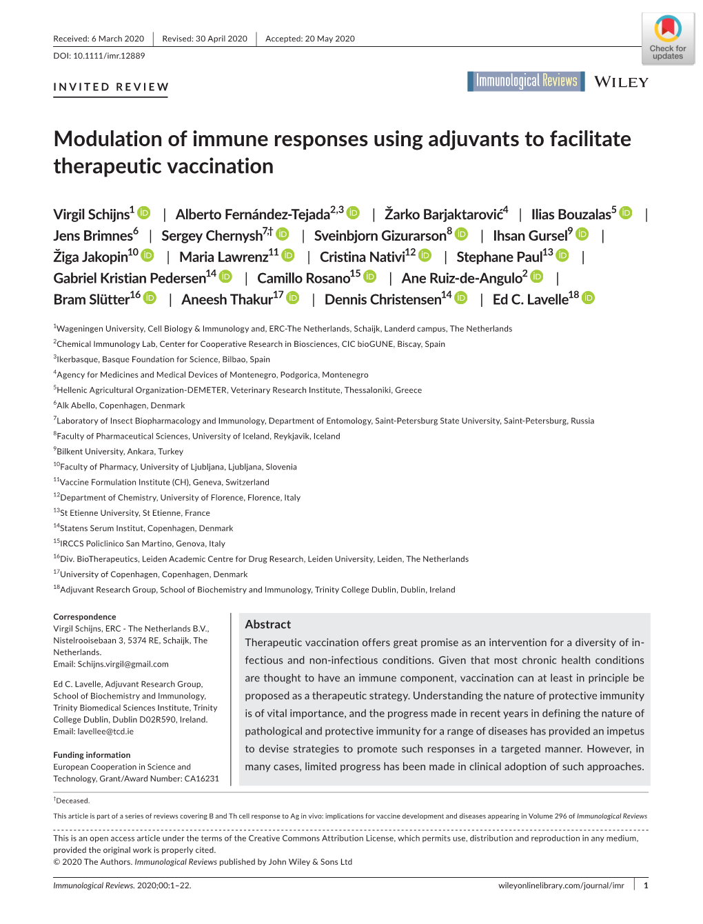 Modulation of Immune Responses Using Adjuvants to Facilitate Therapeutic Vaccination