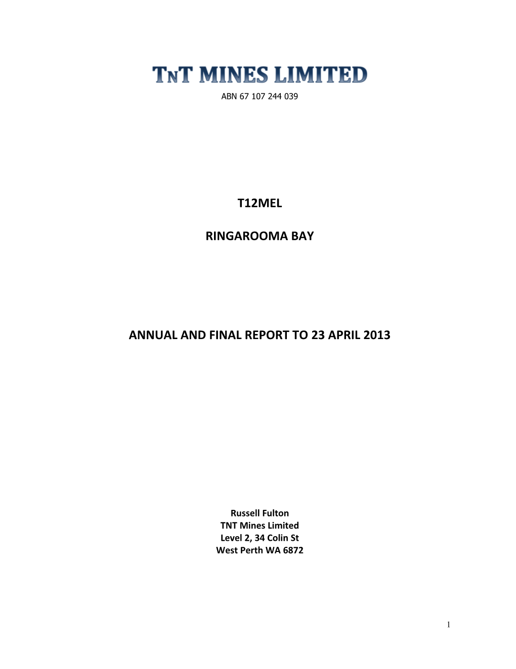 Small Mines MMP Advisory Note